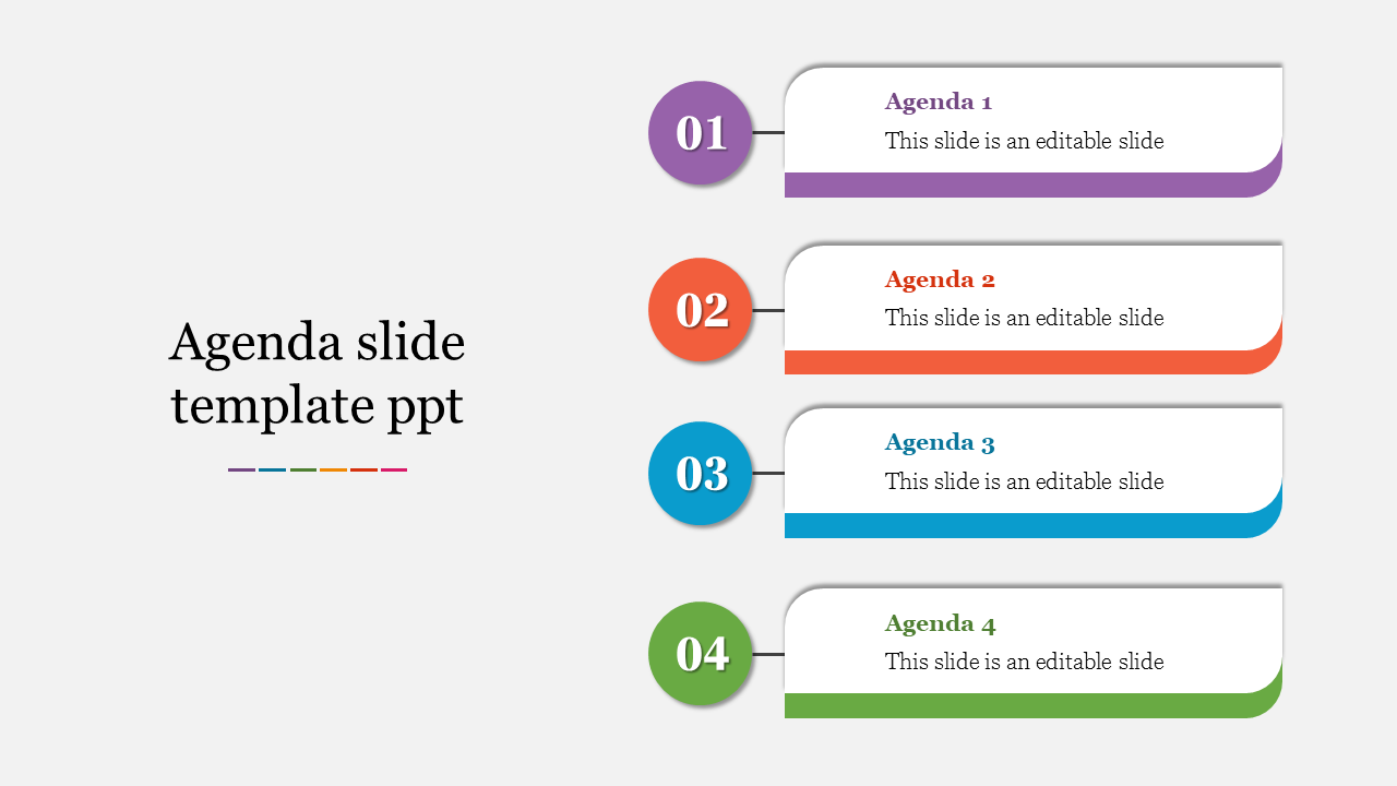Amazing Agenda Slide Template PPT Presentation Design